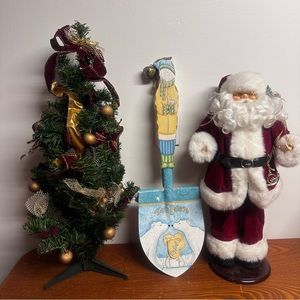 christmas set santa tree naughty or nice